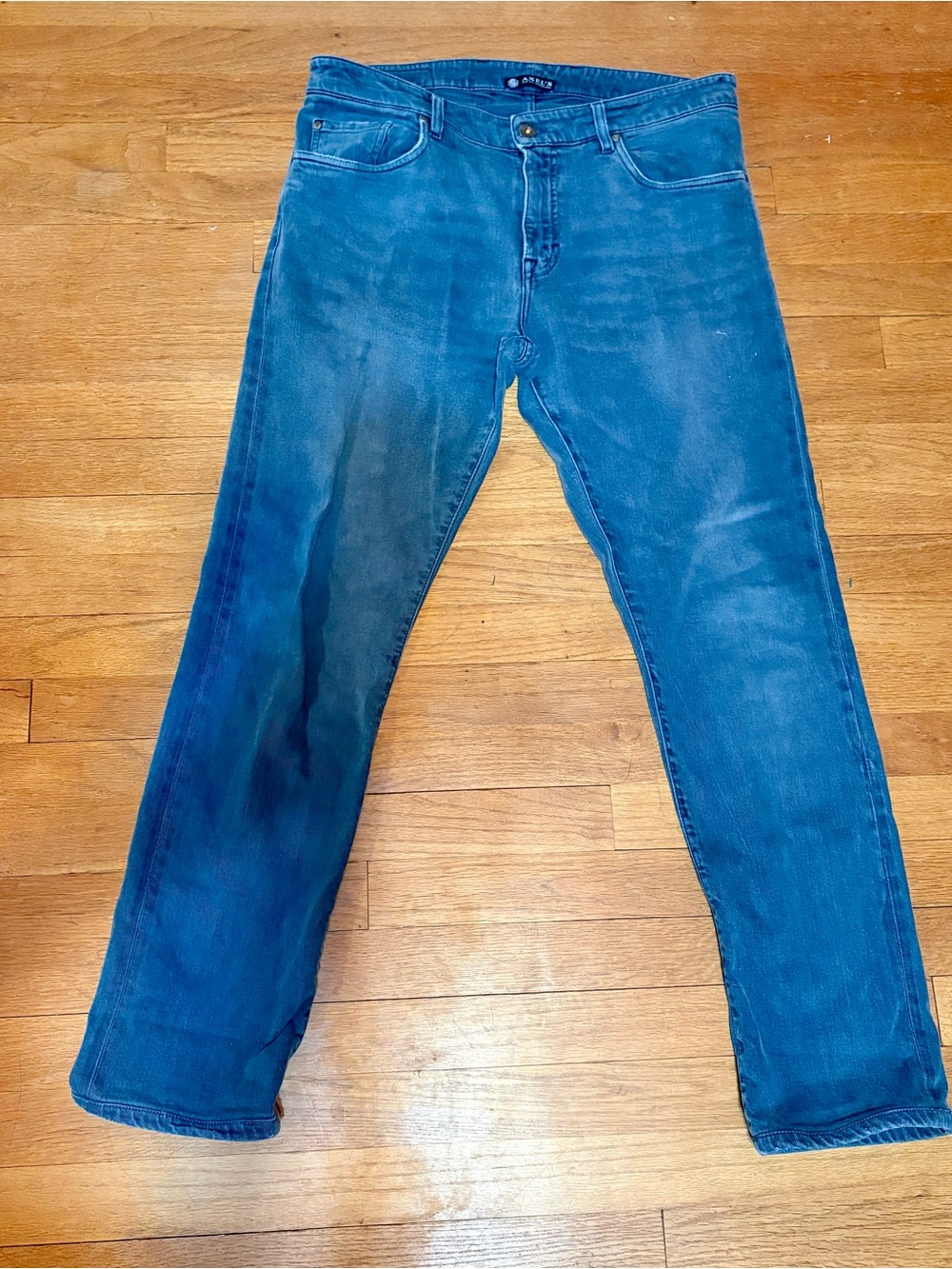Axel’s Vail Colorado Premium Denim Chicago Style Blue/Gray Jeans Sz. 34